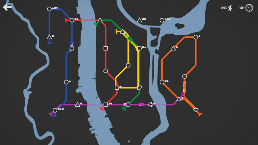 a wallpaper of the game Mini Metro