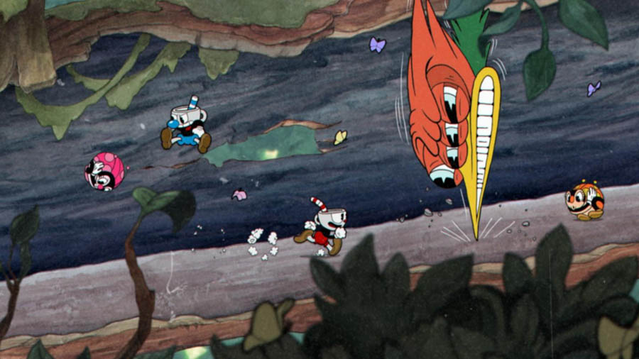 gameplay screen of Cuphead