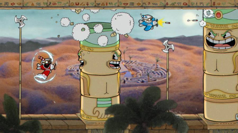 gameplay screen of Cuphead