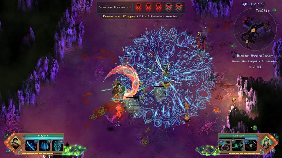 gameplay screen of Children of Morta