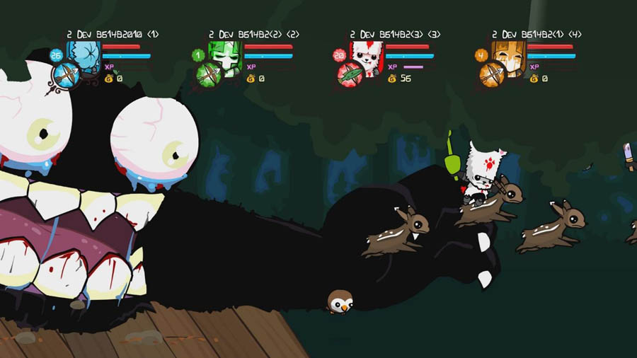 gameplay screen of Castle Crashers